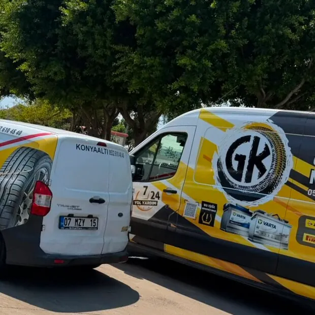 Güçlü Kardeşler mobil lastik servis minibüsü